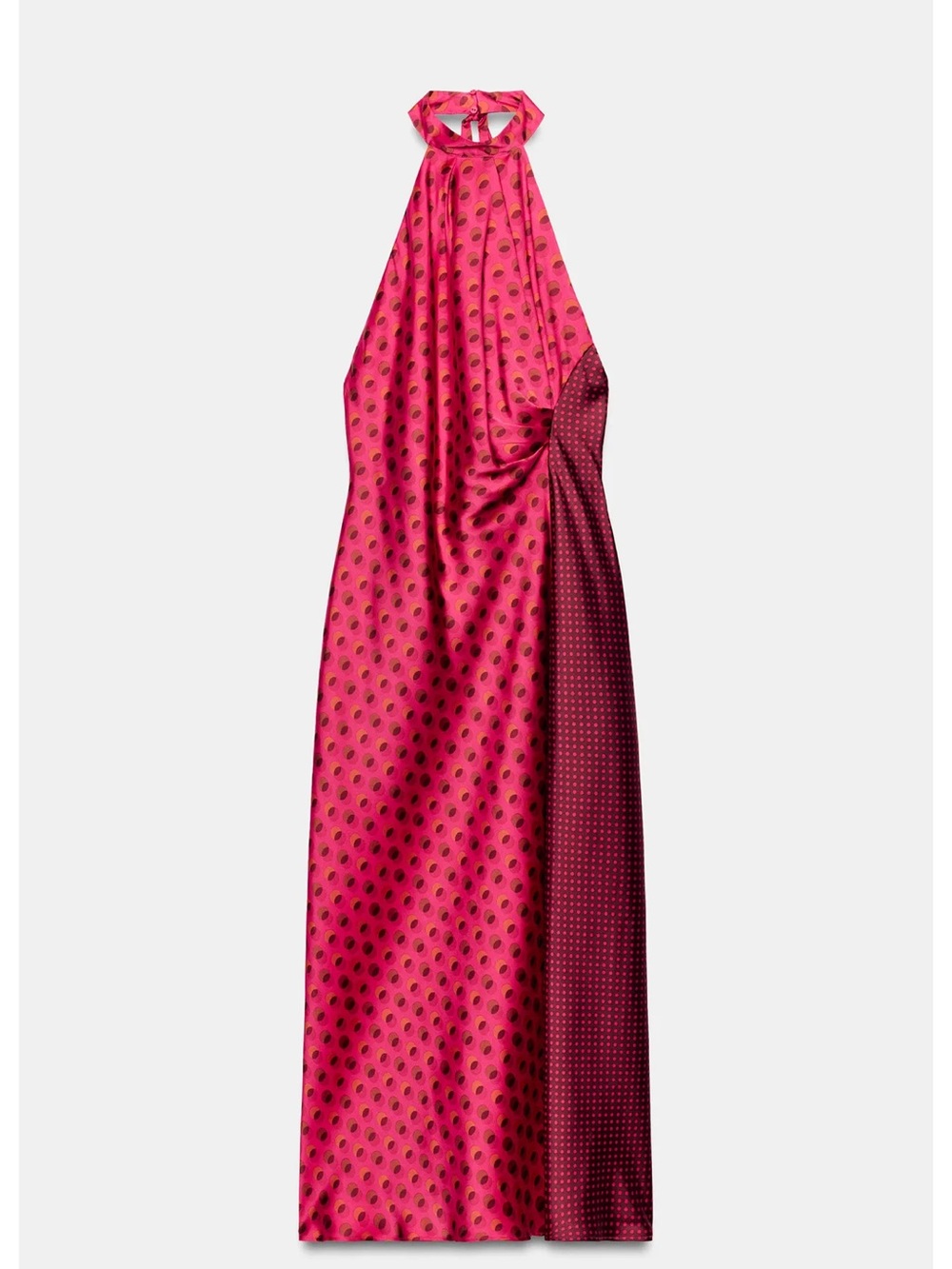 Zara MIDI HALTER NECK DRESS